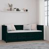vidaXL Day Bed without Mattress Black 80x200 cm Solid Wood Pine