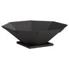 vidaXL Fire Pit Black 50 x 50 x 15.5 cm Steel