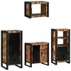 vidaXL Bathroom Furniture Set with Shelf 4 pcs Brown Solid Mango Wood