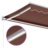vidaXL Manual Retractable Awning with LED Brown 300x250 cm