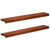 vidaXL Window Sills 2 pcs Brown 100 x 20 x 2 cm Solid Beech Wood