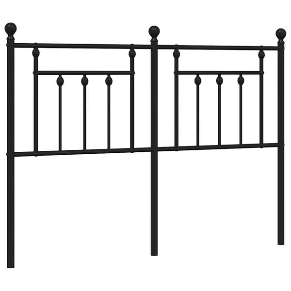 vidaXL Metal Replace Headboard Black 150 cm