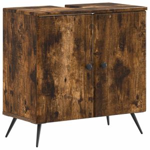 vidaXL Bathroom Sink Cabinet BREDA Smoked Oak 59.5 x 31.5x 59 cm