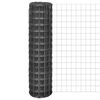 vidaXL Wire Fences PVC-coated iron Grey