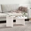 vidaXL Coffee Table 2 pcs White Solid Pine wood