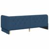 vidaXL Corner Bed Frame with Headboard Blue 80 x 200 cm Fabric