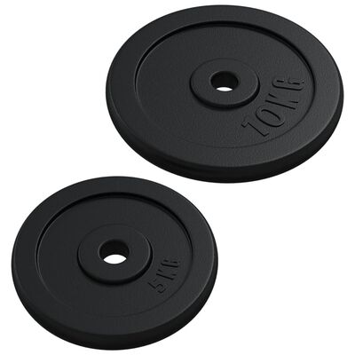 vidaXL Barbell with Plates 90 kg Cast Iron