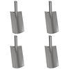 vidaXL Shovel Head 4 pcs Silver 43 x 17 cm Powder-Coated Steel