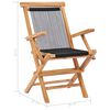 vidaXL Folding Garden Chairs 2 pcs Solid Teak Wood and Rope