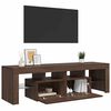 vidaXL TV Cabinet with LED Lights Brown Oak 140x36.5x40 cm