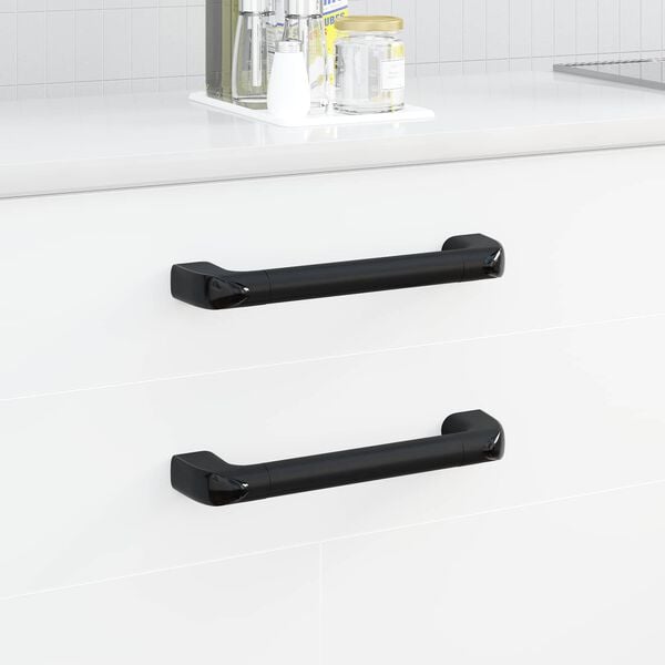 vidaXL Handle Plain 69 pcs Black 380 x 34 x 85 mm Aluminium and PP