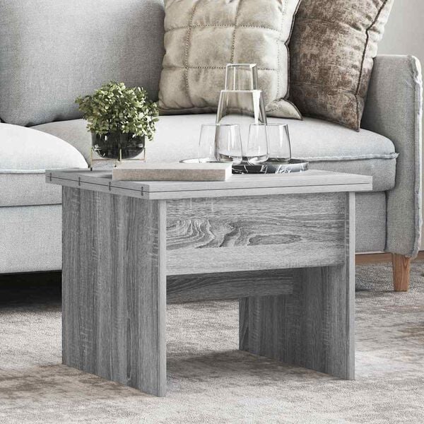 vidaXL Coffee Table Grey Sonoma 55 x 54.5 x 45 cm Engineered wood