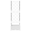 vidaXL Garden Planter White 40 x 40 x 125.5 cm Steel