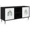 vidaXL TV Cabinet HANAU 102 x 33 x 51 cm Black Oak Engineered Wood