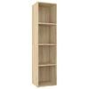 vidaXL Book Cabinet | Sonoma Oak | Engineered wood | Medium