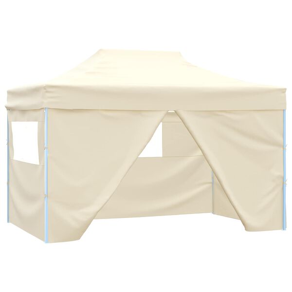 vidaXL Party Tent Folding Cream 280 x410 x 315 cm Oxford Fabric