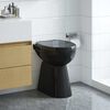vidaXL Rimless Toilet 7 cm Extra Height Soft Close Ceramic Black