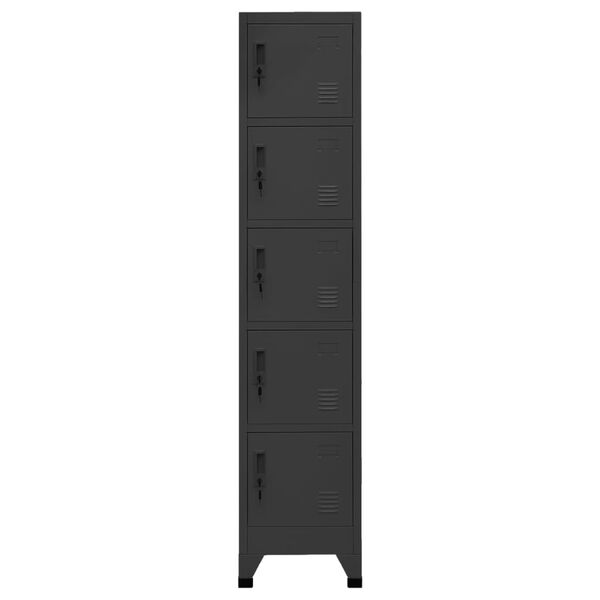 vidaXL Locker Cabinet Anthracite 38x40x180 cm Steel