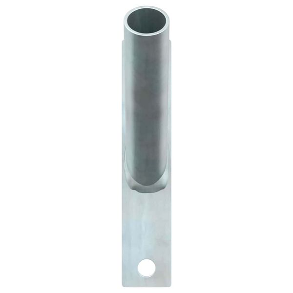 vidaXL Flag Pole Holder Silver 15 x 3 cm Steel
