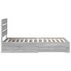 vidaXL Bed Frame Grey Sonoma and Silver 75 x 190 cm Engineered Wood