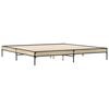 vidaXL Bed Frame without Mattress Sonoma Oak 180x200 cm Super King
