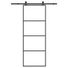 vidaXL Sliding Door with Hardware Set 76x205 cm ESG Glass&Aluminium