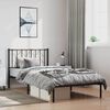 vidaXL Metal Bed Frame without Mattress with Headboard Black 100x200cm