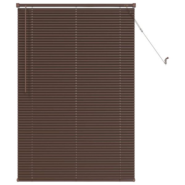 vidaXL Venetian Blind Manual Dark Brown with Pattern 150 x 70 cm PVC