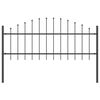 vidaXL Garden Fence 2 pcs Grey 170 x 115 cm Powder-Coated Steel