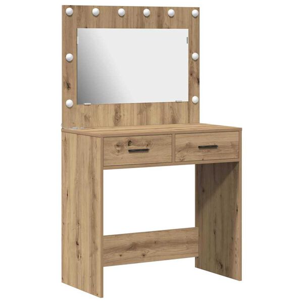 vidaXL Dressing Table Artisan oak 78.5 x 41 x 135 cm Engineered wood