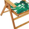 vidaXL Reclining Garden Chairs 6 pcs Green Fabric and Solid Wood
