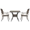 vidaXL Garden Table Set 3 pcs Bronze Cast Aluminium