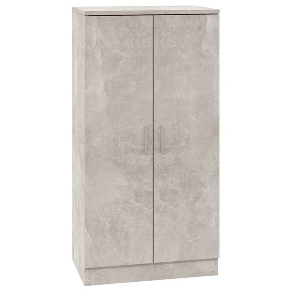 vidaXL Shoe Cabinet Concrete Grey 55x35x108 cm Engineered Wood