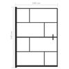 vidaXL Shower Enclosure ESG 100x140 cm Black