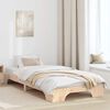 vidaXL Bed Frame Natural 80 x 200 cm Solid Pine Wood