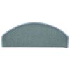 vidaXL Stair Mats 15 pcs 65x24x4 cm Sea Blue Half Round Large