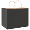 vidaXL Paper Bags 50 pcs with Handles Black 32x22x24 cm