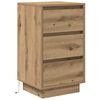 vidaXL Bedside Cabinet with LED Lights&nbsp;Artisan Oak 38x34x65 cm