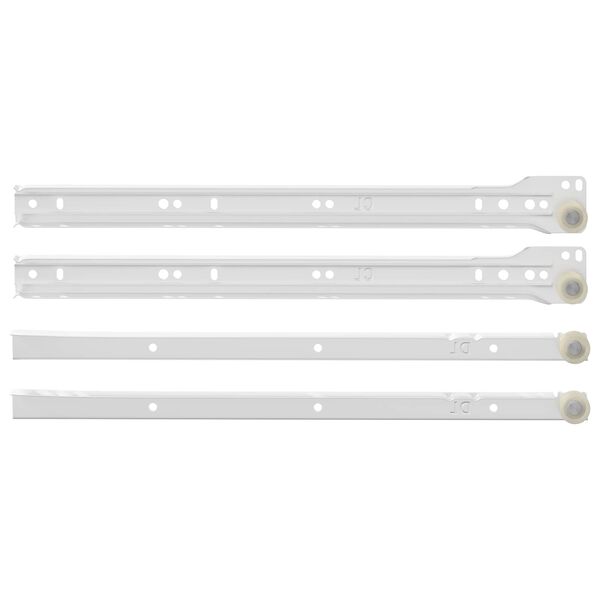 vidaXL Drawer Slide 12 pcs White 350 mm Steel