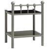 vidaXL Bedside Cabinets 2 pcs Grey and Black Metal and Glass