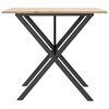 vidaXL Dining Table X-Frame 90x90x75 cm Solid Wood Pine and Steel