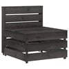 vidaXL Garden Pallet Middle Sofa Grey Impregnated Pinewood