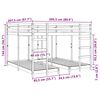 vidaXL Triple Bunk Bed Frame White 200 x 200 cm Solid Pine Wood