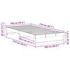 vidaXL Bed Frame Brown 100 x 210 cm Solid Pine Wood