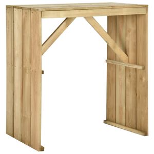 vidaXL Bar Table | Green Impregnated | Impregnated Pinewood | Medium | Durable