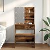 vidaXL Dressing Table Set with LED Old Wood Engineered Wood