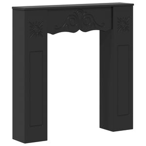 vidaXL Fireplace Surround Black 102 x 20 x 102 cm Engineered Wood