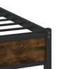 vidaXL Metal Bed Frame without Mattress Smoked Oak 140x190 cm