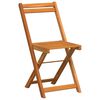 vidaXL Bistro Set Folding 3 pcs Oil Natural Solid Acacia Wood