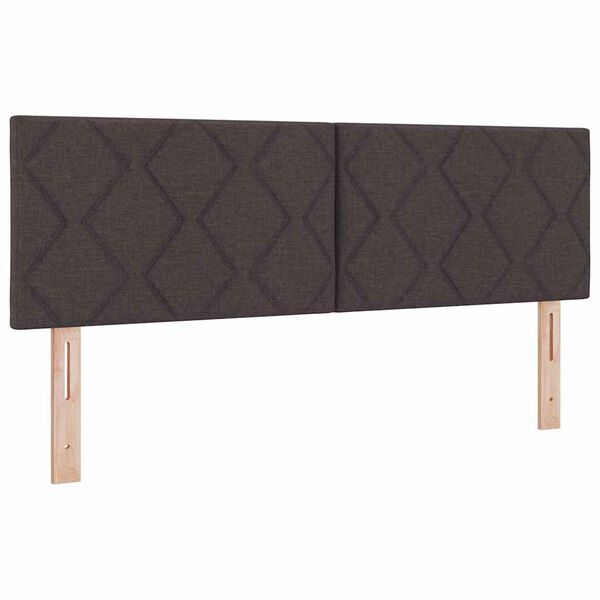 vidaXL Fabric Headboard Height Adjustable Dark brown 144 cm Fabric